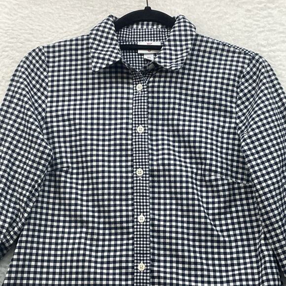 Vineyard Vines Target Shirt Dress Womens XS Blue White Gingham Button Pockets - Picture 4 of 11